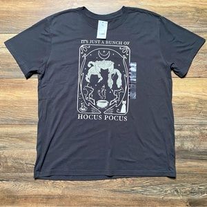 Disney Hocus Pocus Shirt NEW XL Black Tarot Card Graphic